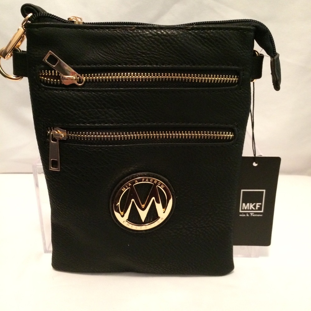 NWT Black Double-Zip Crossbody by Mia K Farrow - Picture 3 of 8